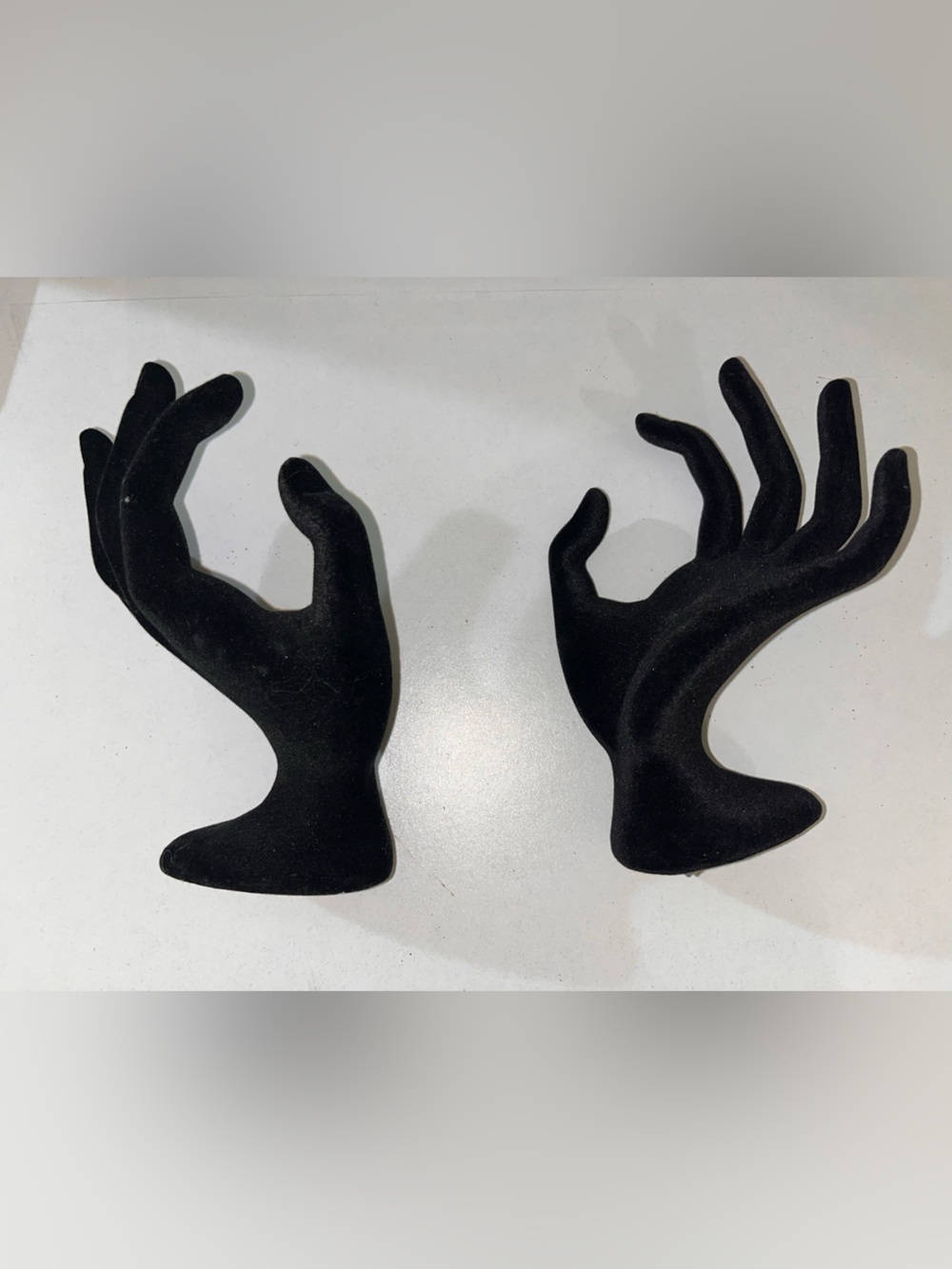 Black Velvet Jewelry Hand Display Pair - Women Accessories